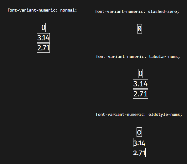 examples of different numeral types