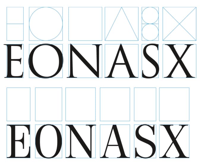 font proportions