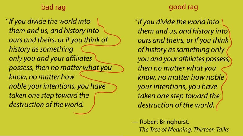 typography good and bad rag examples