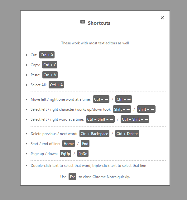 chrome notes screenshot