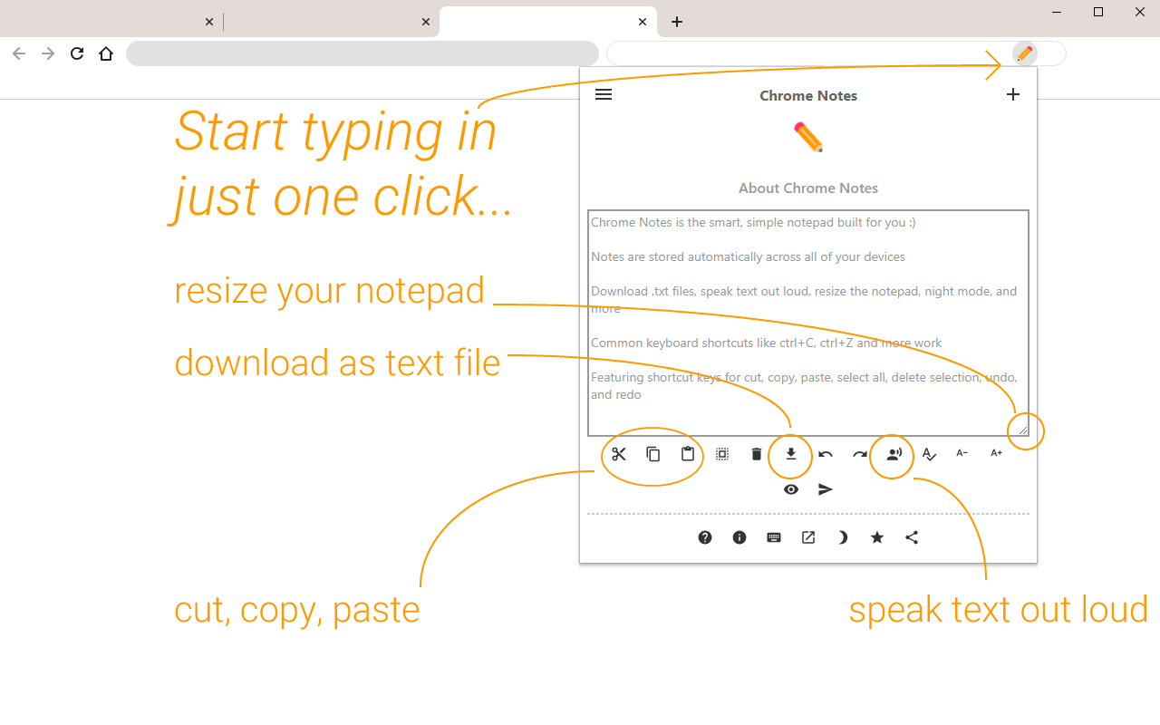 chrome notes screenshot