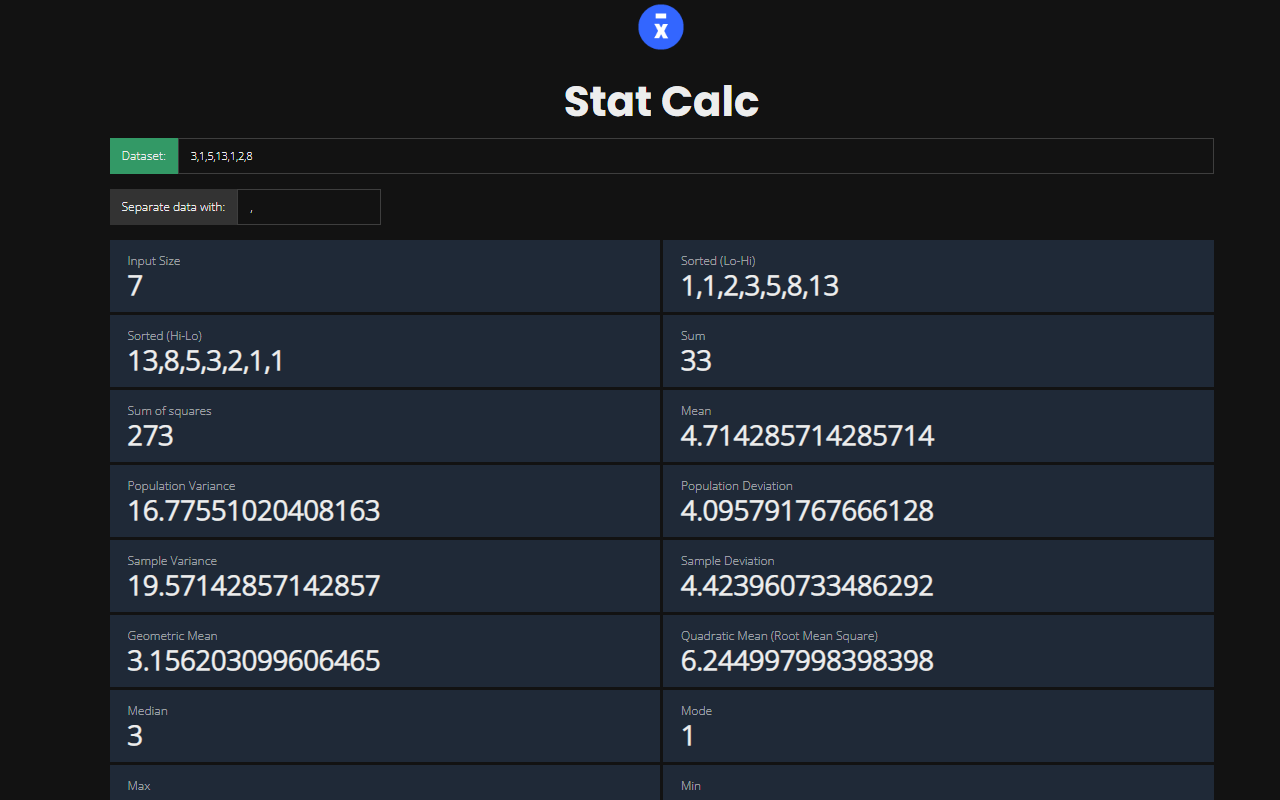 Stat Calc